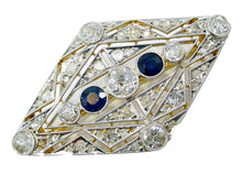 画像をギャラリービューアに読み込む, Leigh --2 items-- Art Deco Platinum Topped Brooch &amp; Art Deco Hexagon Ring
