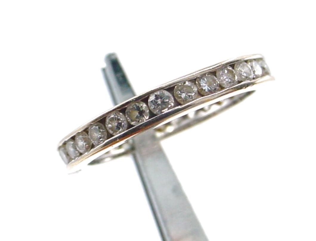 1.02 Ct. Diamond 14k Gold Eternity Band Wedding Ring--Size: 6.75