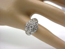 Charger l&#39;image dans la galerie, Art Deco Platinum Old Cut Diamond Dinner Bombe Cocktail Ring
