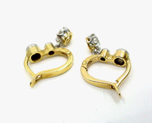 画像をギャラリービューアに読み込む, Edwardian 4-Tier OEC Diamond Platinum Top Gold Drop Earrings
