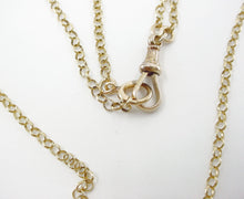 Load image into Gallery viewer, Antique English 9ct 9k Guard Chain Rolo Link Necklace--Long 56 inches
