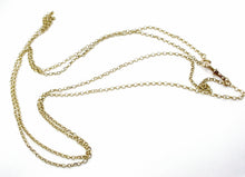 Load image into Gallery viewer, Antique English 9ct 9k Guard Chain Rolo Link Necklace--Long 56 inches
