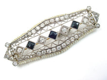 Charger l&#39;image dans la galerie, Exquisite Edwardian Art Deco Platinum Topped Gold 2.00 cts. Diamond Pearl Brooch-- OEC Diamonds
