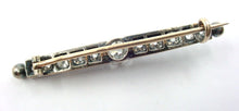 Carica l&#39;immagine nel visualizzatore di Gallery, Stunning Victorian Diamond 14k Rose Gold Bar Brooch Pin--1.98 Cts
