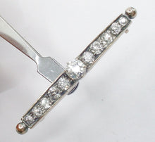 Carica l&#39;immagine nel visualizzatore di Gallery, Stunning Victorian Diamond 14k Rose Gold Bar Brooch Pin--1.98 Cts
