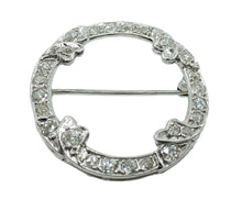 Load image into Gallery viewer, SALE--Vintage Natural 1.00 Ct Natural Mined Gemstone Circle Wreath 14k Gold Brooch
