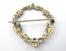 Charger l&#39;image dans la galerie, Edwardian Luminous 1.67 Ct Diamond Silver Topped Gold Wreath Garland  Brooch
