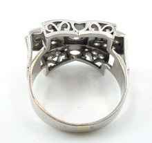 Charger l&#39;image dans la galerie, Whimsical Platinum &quot;Bow&quot; Diamond Ring--1940s Retro at Its Finest
