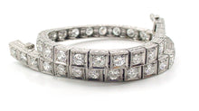 Charger l&#39;image dans la galerie, Iconic Art Deco Platinum 4.00 Ct. Diamond Straight Line Tennis Bracelet
