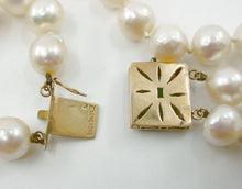 画像をギャラリービューアに読み込む, Essential Double Strand Cultured Pearl Jadeite Jade 14k Yellow  Gold Necklace
