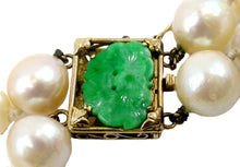 画像をギャラリービューアに読み込む, Essential Double Strand Cultured Pearl Jadeite Jade 14k Yellow  Gold Necklace
