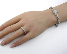 Charger l&#39;image dans la galerie, Edwardian 2.02 Ct Diamond Platinum Strap Link Bracelet
