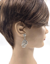 Load image into Gallery viewer, Courtly and Luxe Vintage Old &amp; Mixed Cut Diamond 14k Gold Drop Earrings
