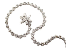 Charger l&#39;image dans la galerie, Classic Platinum 2.11 Ct Diamond Tennis with Star Snowflake Clasp Bracelet
