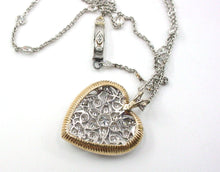 Charger l&#39;image dans la galerie, SALE--Exceptional Edwardian Platinum 1.95 OEC Heart and Diamond Station Chain Necklace
