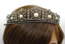 Charger l&#39;image dans la galerie, Daniel Layaway--Stunning Antique Diadem Pearl Paste Tiara Crown-Swedish c.1901
