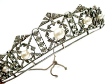 Charger l&#39;image dans la galerie, Daniel Layaway--Stunning Antique Diadem Pearl Paste Tiara Crown-Swedish c.1901
