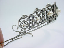 Charger l&#39;image dans la galerie, Daniel Layaway--Stunning Antique Diadem Pearl Paste Tiara Crown-Swedish c.1901
