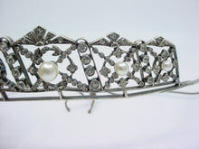 Charger l&#39;image dans la galerie, Daniel Layaway--Stunning Antique Diadem Pearl Paste Tiara Crown-Swedish c.1901
